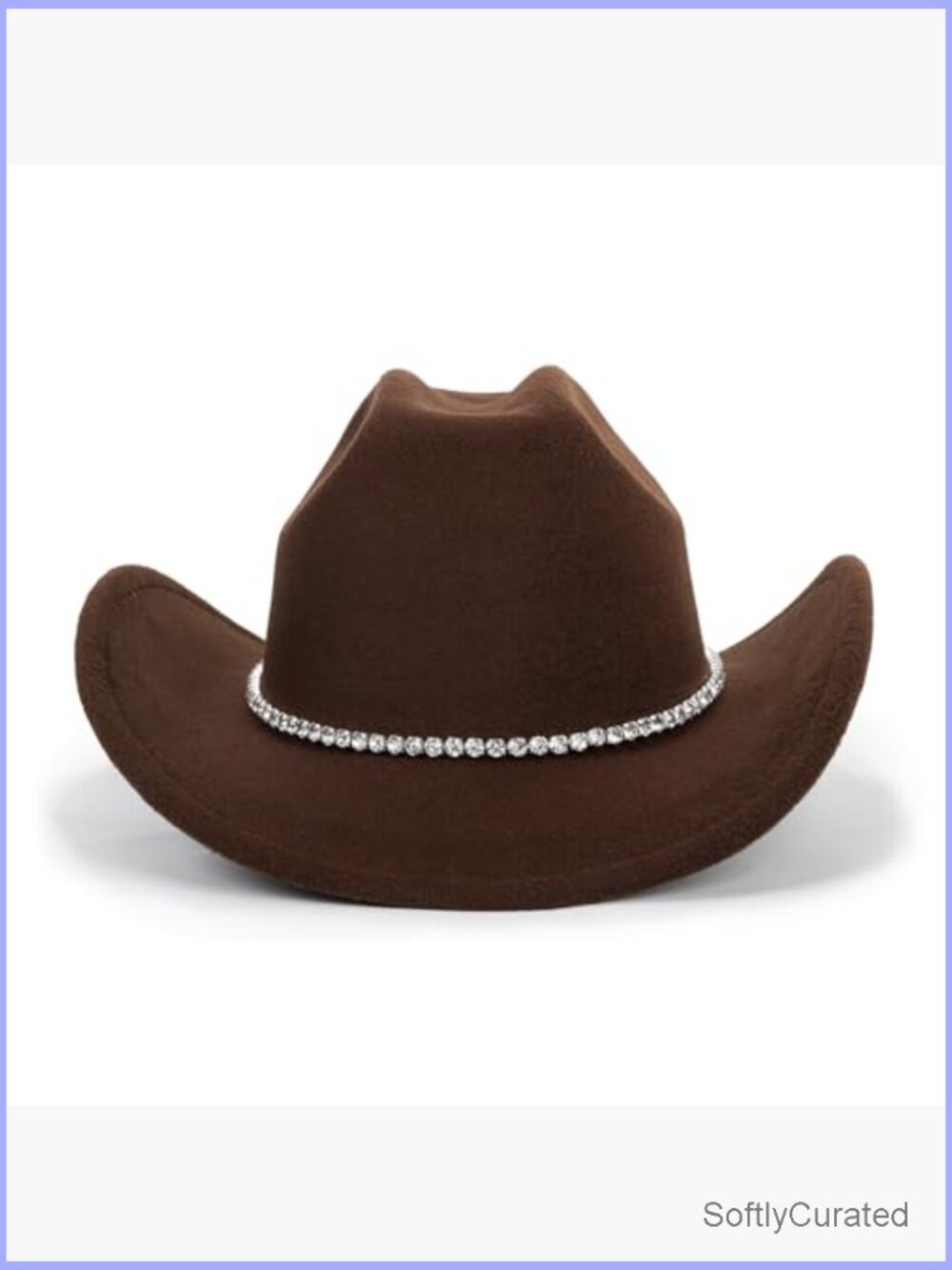 Sparkly Rhinestone Western Cowgirl Hat Sparkle Bling Felt Rodeo Hat Medium Large - Picture 4 of 7